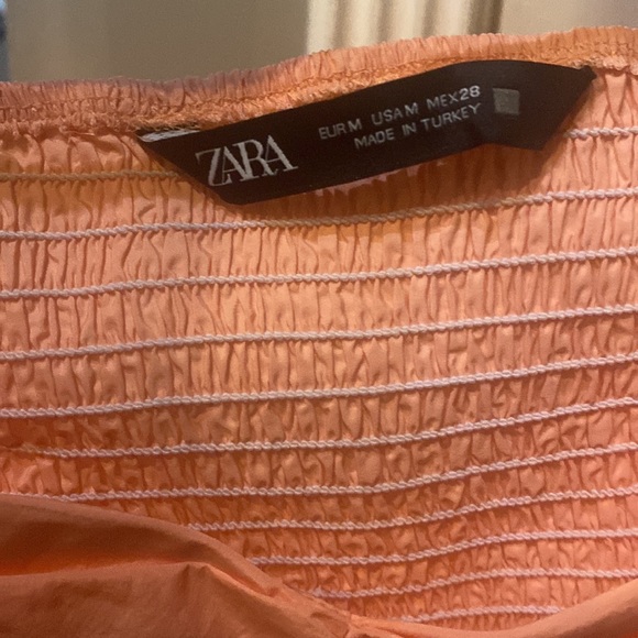 Zara 3/4 sleeve orange crop top size medium. - Picture 3 of 4